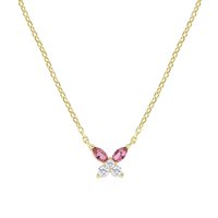 Collana Amen Donna Petali in Argento Zircone CLBUTGBCI